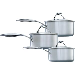 Circulon Stainless Steel 3-Piece Saucepan Set - Durable Non-Stick Cookware Circulon Stainless Steel 3-Piece Saucepan Set - Durable Non-Stick Cookware