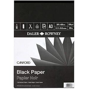 Daler-Rowney Canford Black Gummed Pad - A4 Art Paper Daler-Rowney Canford Black Gummed Pad - A4 Art Paper