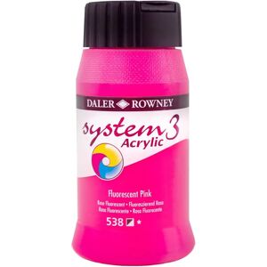 Daler-Rowney System3 Acrylic Paint - Fluorescent Pink 538 Daler-Rowney System3 Acrylic Paint - Fluorescent Pink 538