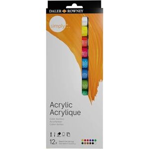 Daler-Rowney Simply Acrylic Paint Set 12 x 12ml - Acrylic Paints for Artists & Beginners Daler-Rowney Simply Acrylic Paint Set 12 x 12ml - Acrylic Paints for Artists & Beginners
