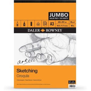 Daler-Rowney Arteco Jumbo Sketching Gummed Pad - A3 Daler-Rowney Arteco Jumbo Sketching Gummed Pad - A3