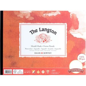 Daler-Rowney The Langton 140lb Gummed Hot Pressed Watercolour Pad - Art Supplies Daler-Rowney The Langton 140lb Gummed Hot Pressed Watercolour Pad - Art Supplies