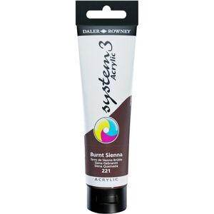 Daler-Rowney System 3 Burnt Sienna Acrylic Paint - 150ml Daler-Rowney System 3 Burnt Sienna Acrylic Paint - 150ml