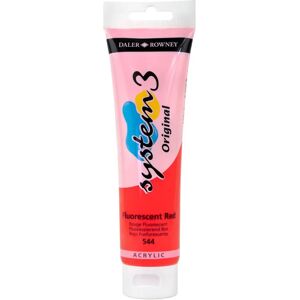 Daler-Rowney System 3 Fluorescent Red Acrylic Paint - Art Supply Daler-Rowney System 3 Fluorescent Red Acrylic Paint - Art Supply
