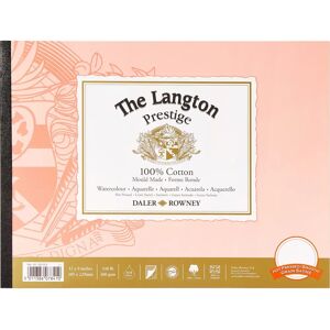 Daler-Rowney Langton Prestige Watercolour Pad - 12x9 - White - Art Supplies Daler-Rowney Langton Prestige Watercolour Pad - 12x9 - White - Art Supplies