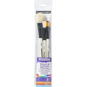 Daler-Rowney Daler Rowney Graduate Natural Synthetic Brush Wallet 3pc - Brush Set Daler-Rowney Daler Rowney Graduate Natural Synthetic Brush Wallet 3pc - Brush Set