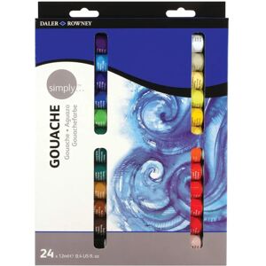 Daler-Rowney Simply Gouache Set - 24 Colors, 12ml Each - Gouache Paint Set Daler-Rowney Simply Gouache Set - 24 Colors, 12ml Each - Gouache Paint Set