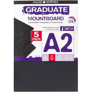 Daler Rowney A2 Graduate Mount Board Pack of 5 Black - Mount Board Daler Rowney A2 Graduate Mount Board Pack of 5 Black - Mount Board
