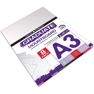 Daler-Rowney D3A3 Graduate Mount Board Pack of 8 Ice White - Mount Board Daler-Rowney D3A3 Graduate Mount Board Pack of 8 Ice White - Mount Board