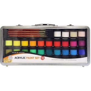 Ensemble de Peintures Acryliques Daler Rowney - 24 x 18ml - Boîte Transparente - Publicité Ensemble de Peintures Acryliques Daler Rowney - 24 x 18ml - Boîte Transparente - Publicité