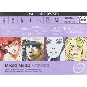 Daler-Rowney Optima A3 Mixed Media Artboard Pad - 10 White Sheets Daler-Rowney Optima A3 Mixed Media Artboard Pad - 10 White Sheets