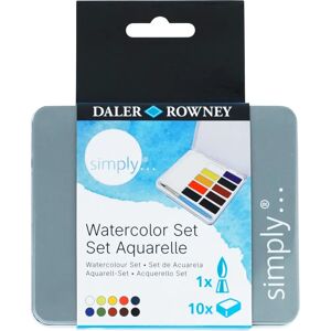 Daler-Rowney Simply Watercolour Set - 10 Pan & Brush Daler-Rowney Simply Watercolour Set - 10 Pan & Brush