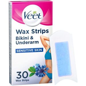 Veet Sensitive Skin Bikini & Underarm Wax Strips - 30 pcs Veet Sensitive Skin Bikini & Underarm Wax Strips - 30 pcs