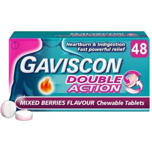 Gaviscon Double Action Mixed Berry - Heartburn Relief Tablets Gaviscon Double Action Mixed Berry - Heartburn Relief Tablets