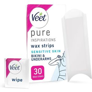 Veet Bikini Cold Wax Strips - Sensitive Skin - 30 Wax Strips Veet Bikini Cold Wax Strips - Sensitive Skin - 30 Wax Strips