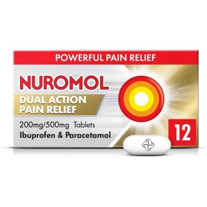 Nuromol Paracetamol Ibuprofen Pain Relief Tablets - 12 Tablets Nuromol Paracetamol Ibuprofen Pain Relief Tablets - 12 Tablets