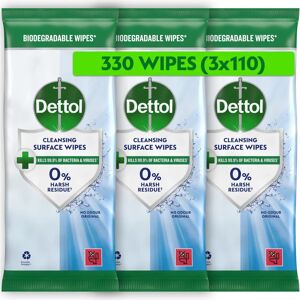 Dettol - Large Antibacterial Wipes - 330 Wipes - Wipes Dettol - Large Antibacterial Wipes - 330 Wipes - Wipes