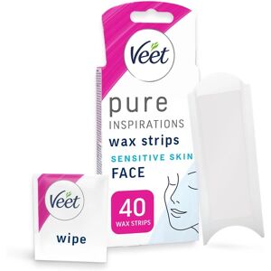 Veet Pure Inspirations Wax Strips - Face Sensitive Skin - 40S Veet Pure Inspirations Wax Strips - Face Sensitive Skin - 40S