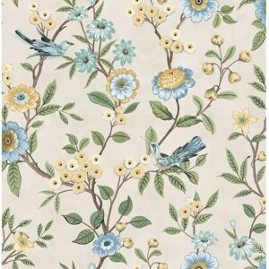 Fine Decor Eleanor Natural Floral Wallpaper - Wallpaper Fine Decor Eleanor Natural Floral Wallpaper - Wallpaper