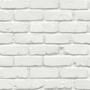 Fine Decor Painted Brick White Wallpaper - Wallpaper Fine Decor Painted Brick White Wallpaper - Wallpaper
