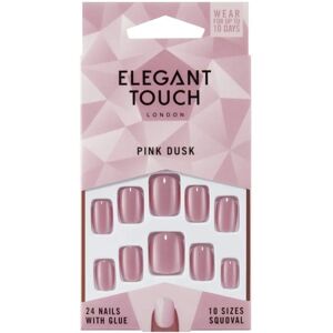 Elegant Touch Pink Dusk False Nails - Squoval Elegant Touch Pink Dusk False Nails - Squoval
