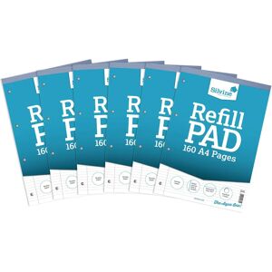 Silvine Model RPNM - Narrow Feint Ruled Refill Pad 160 Pages A4 Pack of 6 Silvine Model RPNM - Narrow Feint Ruled Refill Pad 160 Pages A4 Pack of 6