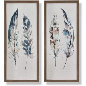 Art for the Home Painterly Feathers Set of 2 Printed Canvas Beige - Wall Art Art for the Home Painterly Feathers Set of 2 Printed Canvas Beige - Wall Art