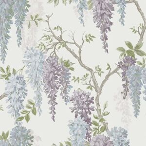 Papier peint Wisteria Garden de Laura Ashley - Iris pâle - Publicité Papier peint Wisteria Garden de Laura Ashley - Iris pâle - Publicité