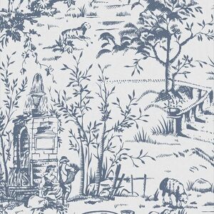 Laura Ashley Blau Toile de Jouy Tapete - Tapeten Laura Ashley Blau Toile de Jouy Tapete - Tapeten