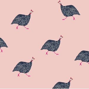 Papier peint Joules Guinea Fowl Blush Pink - Papier - Publicité Papier peint Joules Guinea Fowl Blush Pink - Papier - Publicité