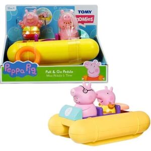 TOMY Peppa Pig Pedal Pull and Go Baby Bath Toys TOMY Peppa Pig Pedal Pull and Go Baby Bath Toys