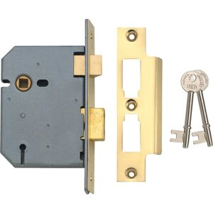 Union 2277 3 Lever Mortice Sashlock - Polished Brass - Mortice Sashlock Union 2277 3 Lever Mortice Sashlock - Polished Brass - Mortice Sashlock