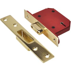 Union StrongBOLT 2105S Polished Brass 5 Lever Mortice Deadlock - Mortise Lock Union StrongBOLT 2105S Polished Brass 5 Lever Mortice Deadlock - Mortise Lock