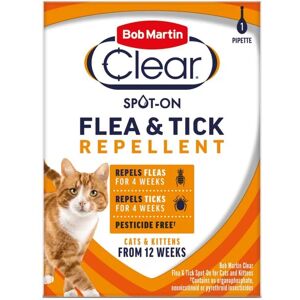 Bob Martin Clear Flea and Tick Spot On - 12 Week Treatment for Cats Bob Martin Clear Flea and Tick Spot On - 12 Week Treatment for Cats