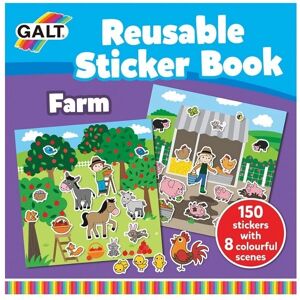 Galt Kids' Stickers - Reusable Farm Animals Book Galt Kids' Stickers - Reusable Farm Animals Book