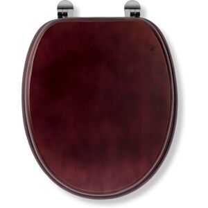Croydex Mahogany Solid Wood Toilet Seat - Chrome Fitting - Toilet Seat Croydex Mahogany Solid Wood Toilet Seat - Chrome Fitting - Toilet Seat
