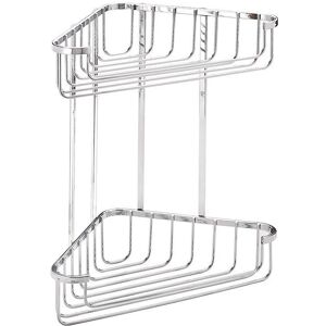 Croydex - Two Tier Corner Basket - Stainless Steel - Large - Shower Caddy Croydex - Two Tier Corner Basket - Stainless Steel - Large - Shower Caddy