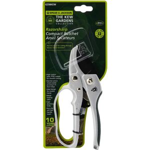 Spear & Jackson Kew Gardens Silver Anvil Secateurs - Compact Ratchet Spear & Jackson Kew Gardens Silver Anvil Secateurs - Compact Ratchet