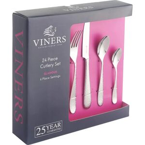 Viners Glamour Stainless Steel 24-Piece Cutlery Set - Silver Viners Glamour Stainless Steel 24-Piece Cutlery Set - Silver