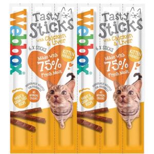 Webbox Cat Treats - Chicken & Liver - 12 Sticks Webbox Cat Treats - Chicken & Liver - 12 Sticks