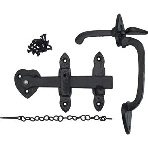KEYPAK 051103N Black Gate Lock - Exterior Gate Lock KEYPAK 051103N Black Gate Lock - Exterior Gate Lock
