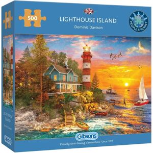 Gibsons Lighthouse Island 500 Piece Jigsaw Puzzle - Lighthouse Island Gibsons Lighthouse Island 500 Piece Jigsaw Puzzle - Lighthouse Island