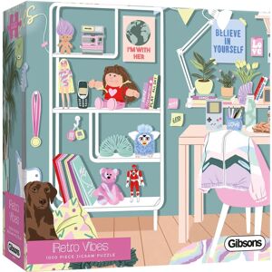 Gibsons Retro Vibes White Logo Jigsaw Puzzle - 1000 Pieces Gibsons Retro Vibes White Logo Jigsaw Puzzle - 1000 Pieces