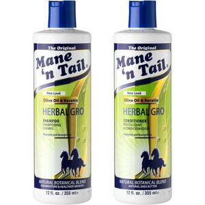 Mane 'n Tail Herbal Gro Shampoo & Conditioner Set - Nourishes & Strengthens Mane 'n Tail Herbal Gro Shampoo & Conditioner Set - Nourishes & Strengthens