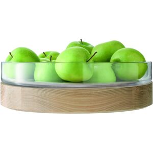 LSA International Lotta 31 cm Serving Bowl - Glass & Wood LSA International Lotta 31 cm Serving Bowl - Glass & Wood