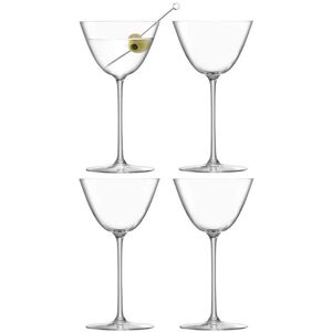 LSA International Borough Martini Glasses - Set of 4 - 195ml - Clear LSA International Borough Martini Glasses - Set of 4 - 195ml - Clear