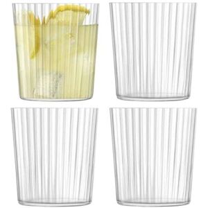 LSA International Gio Line Tumbler Set of 4 - Clear - 390ml LSA International Gio Line Tumbler Set of 4 - Clear - 390ml
