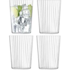 LSA International Gio Line Tumbler Set of 4 - Clear - 560ml LSA International Gio Line Tumbler Set of 4 - Clear - 560ml
