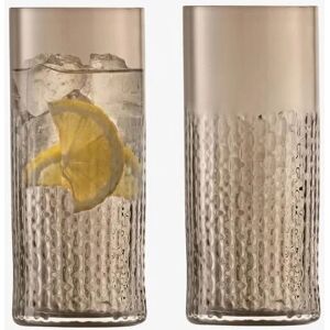LSA International Vaso Highball de Ratán - Juego de 2 - Taupe - Cristalería LSA International Vaso Highball de Ratán - Juego de 2 - Taupe - Cristalería