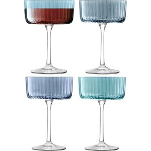 LSA International Gems Sapphire Champagne Coupe Glass Set of 4 LSA International Gems Sapphire Champagne Coupe Glass Set of 4